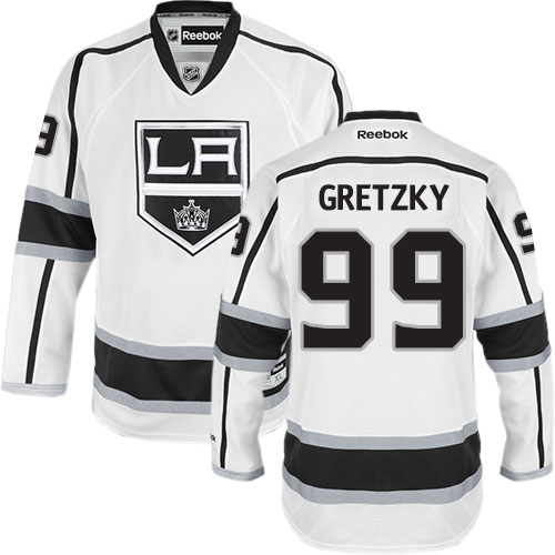 Herren Los Angeles Kings Eishockey Trikot Wayne Gretzky #99 Reebok Weiß Auswärts